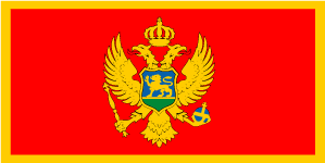 The aspect ratio of 1: Montenegro Flag The Map Shop
