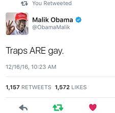 Traps Are Gay Malik Obama Know Your Meme