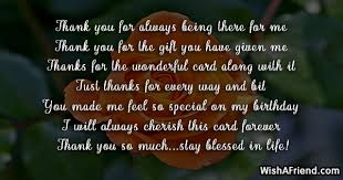 Thank you for being there for me. Thank You For Always Being There Thank You Card Message