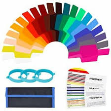 Neewer 20 Sheets Camera Flash Gel Lighting Filters Transparent Color Correction Ebay