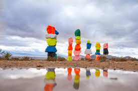 Add extra excitement with a walk on the skywalk! The Mystical Seven Magic Mountains Las Vegas Nevada That Adventure Life