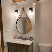 Frances Round Hanging Mirror In 2020 Simple Bathroom Bathroom Mirror Cabinet Round Mirror Bathroom