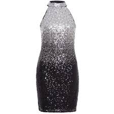 Black And Silver Ombre Sequin Turtle Neck Dress 52 Liked On Polyvore Featuring Dresses Tur Black And Silver Dress Black To Silver Ombre Turtle Neck Dress