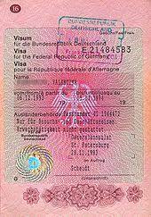 Hier typ c beabsichtigt ein ausländer einen aufenthalt in der schweiz, der über den zeitraum eines. Visum Wikipedia