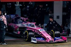 Sportpesa Racing Point Driver Sergio Perez Pulls Out Of The Garage Formula1 Racing Race Point Sergio Perez