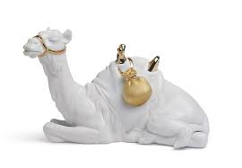 The sequin is a sparkling nativity play full of glitz and glam. Camel Nativity Figurine Golden Lustre Lladro Europe
