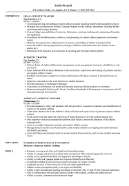 If it's done, you can move to. Athletic Trainer Resume Samples Velvet Jobs