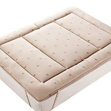 Dulplay Wool Mattress Pads Non Slip Mattress Topper Thick Tatami Double Bed Foldable Comfortable Washable Light Tan 150x200cm Wool Mattress Pad Mattress Pads