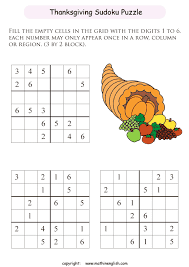 Here is our thanksgiving puzzles pinterest board with crosspatch puzzles, wordsearch printable puzzles, scrambled letters, jumbled letters puzzles and so. Printable Thanksgiving Sudoku Puzzles For Kids And Math Students