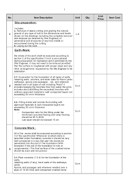 Top free boq excel downloads. Boq Sample