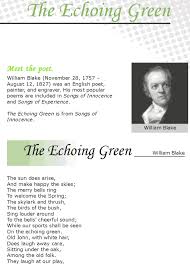 Grade 7 Reading Lesson 5 Poetry The Echoing Green Reading Lessons Reading Comprehension Lessons English Reading