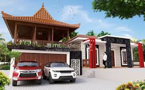 Perpaduan pagar kayu sederhana dan tembok putih Desain Pagar Rumah Jawa Radea