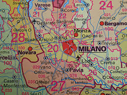 Stresa, by, piemonte (piemonte) region, nordvest i italien, på den vestlige bred af maggioresøen. Italien Plz Karte