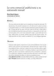 Las cartas comerciales tienen muchos usos. La Carta Comercial Publicitaria Y Su Entramado Textual Aelfe