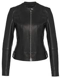 Hugo Boss Short Biker Style Leather Jacket Liara Shopstyle Jaquetas Femininas Moda Feminina Moda
