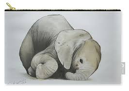 3 pics pencil sharpener student stationery innovative cute fruits single hole hand shake student office manual pencil sharpener usd baby, kids, children drawing gift, educational kid stationery. Baby Elephant Realistic Color Pencil Sketch Carry All Pouch For Sale By Sketches In