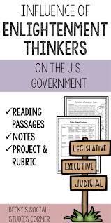 Influence Of Enlightenment Thinkers On The American Revolution U S Government Work With Your 7th Nonfiction Texts Enlightenment Social Studies Activities