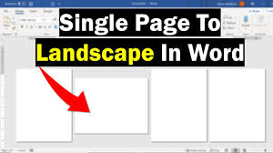 For example, if you want to make the page 7 landscape, navigate to the end of page 6. How To Change One Page To Landscape In Word