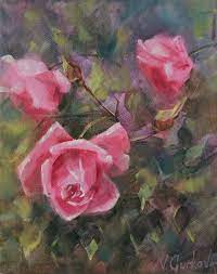 Pink Rose Flower Oil Painting Still Life Original Canvas Etsy Oil Painting Flowers Flower Painting Flower Painting Canvas