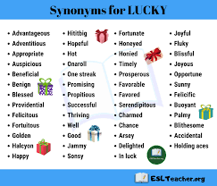 Synonyms For Lucky List Learn English Vocabulary English Vocabulary English Fun