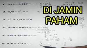 Pada postingan kali ini saya akan berbagi tentang tips menjawab soal deret angka dan soal aritmatika. Angka Pecahan Dan Desimal Youtube