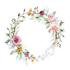 Notitle Aquarell Blumen Blumenkranz Blumenrahmen Aquarell Blumen Blumen Kunst