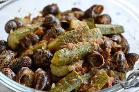 Cretan Snails Cooked With Okra And Tomato Sauce Greek Cooking Greek Recipes Organic Recipes
