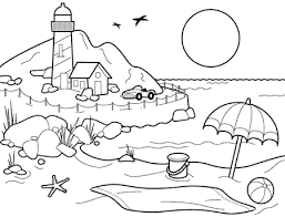 Within this set of free coloring pages you'll find everything you'd need for a fun day at the beach! Beach Coloring Pages Free Printable Coloring Home
