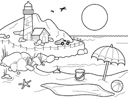 Dogs love to chew on bones, run and fetch balls, and find more time to play! Summer Beach Coloring Pages Coloring Home