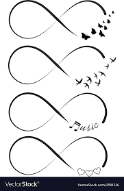Infinity Symbols Vector Image On Vectorstock Infinity Tattoo Designs Infinity Sign Tattoo Infinity Tattoos