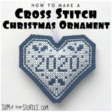 Christmas embroidery christmas cross santa ornaments. How To Make A Cross Stitch Christmas Tree Ornament Sum Of Their Stories Craft Blog