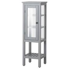 Hemnes High Cabinet With Glass Door Gray 16 1 2x15x51 5 8 Ikea Glass Cabinet Doors Glass Door Hemnes