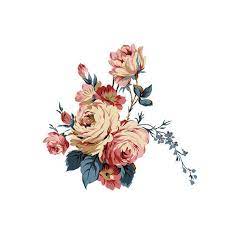 Large Shabby Chic Roses Temporary Tattoo Wrist Ankle Body Sticker Fake Tattoo Blue Pink Flower Drawing Digital Flowers Flower Illustration