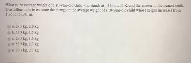 solved what is the average weight of a 10 year old child