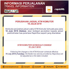 Ini jadual boleh buang jer. Rapid Kl Starting Tuesday 16 July A New Timetable Will Facebook