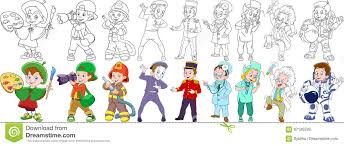 9 jogos divertidos que o tex hs adorou. Profissoes Dos Desenhos Animados Ajustadas Ilustracao Do Vetor Ilustracao De Adulto Porta 87130539