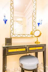 Perfect fit size and space. Beautiful Luxury Dressing Table With Big Mirror And Chair Decoration Stock Photo Picture And Royalty Free Image Image 111229226