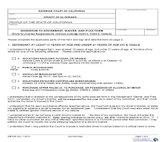 Addendum To Advisement Waiver And Plea Form Drivers License Suspensions California License Suspension Drivers License