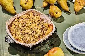 Birnen Schokoladen Crumble Verkrumelt Euch Crumble Rezept Essen Und Trinken Rezepte