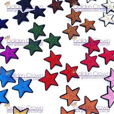 Hand Embroidered Color Wire Fashion Stars Brooches Hand Embroidered Star Fashion Bullion Embroidery
