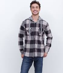 Camiseta Manga Longa Com Capuz Masculina Camisa Masculina Xadrez Manga Longa Com Bolsos Com Capuz Com Forro Marca Blue Steel Tecido Flanela Camisa Com Capuz Camisa Xadrez Flanelas Masculinas