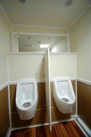 Mens Suite Features Two Urinals And One Stall Portable Restrooms Restroom Urinals