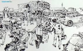 Fluid Drawings And Compositions Kim Jung Junggi Kim Korean Artist