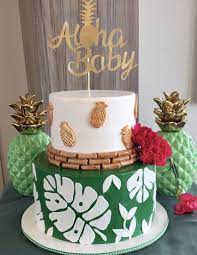 Luau Cake Hawaiian Cake Baby Shower Cake Aloha Baby Luau Cakes Hawaiian Birthday Cakes Baby Shower Cakes