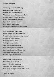 Chair Dancer - Chair Dancer Poem by John A'Hern