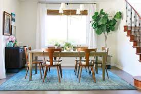 Create a farmhouse dining room. White Dining Area With Midcentury Chairs Farmhouse Table Hgtv