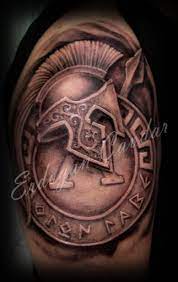 3d trojan shield, troy, alabama. Helmet Spartan Helmet And Shield Tattoo