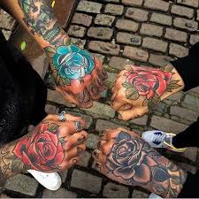 Pin By Yolo On Rose Hand Tattoos Traditional Hand Tattoo Rose Hand Tattoo