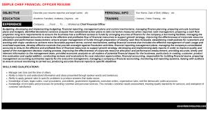 Finance manager cv examples finance manager cv template. Chief Financial Officer Job Letter Resume Template 41507
