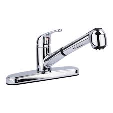 plumb works one handle pull out chrome
